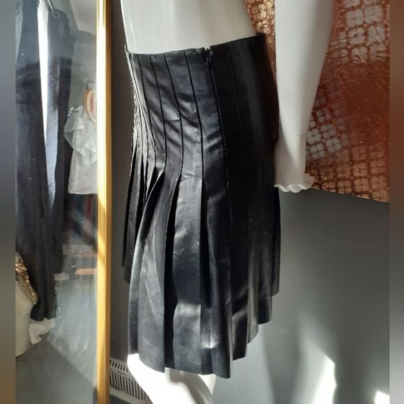 Joe Fresh Faux Leather Pleated Mini Skirt - Picture 8 of 11